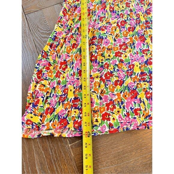 RIXO Target Floral Puff Sleeve Dress V- Neck-Bias Cut Bodycon Size 0 - Picture 11 of 12